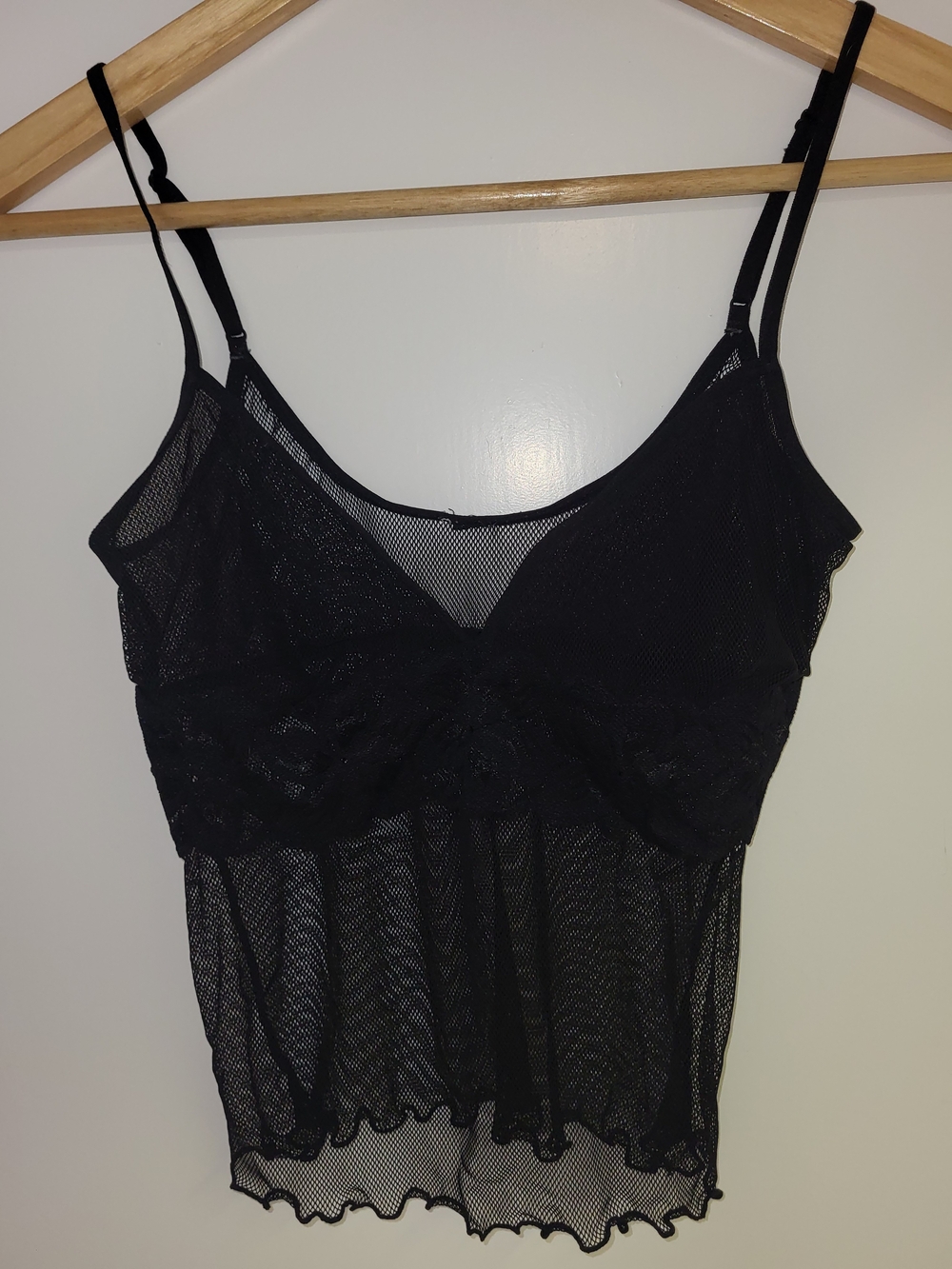 La SENZA Black Lace Mesh Camisole